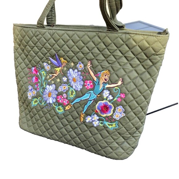 Vera Bradley Disney PETER PAN Tinkerbell  Small Vera Tote Bag Purse NWT - Picture 2 of 11